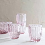 Carla vannglass 2 stk rosa