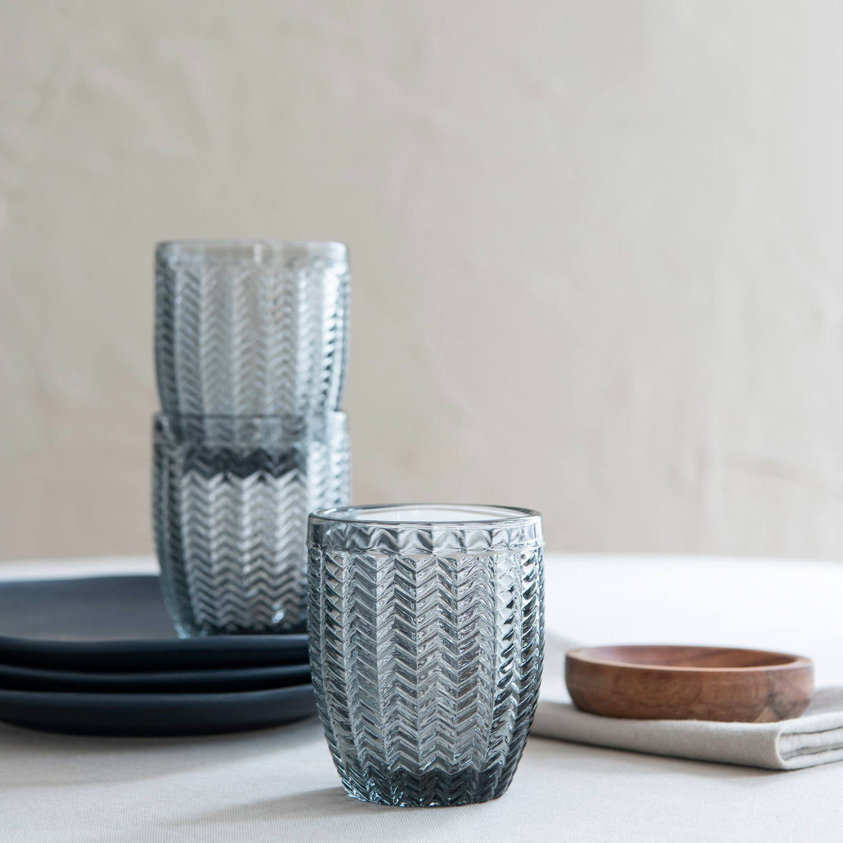 Carla vannglass 2 stk grå