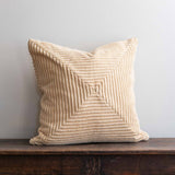 Square pute fløyel beige