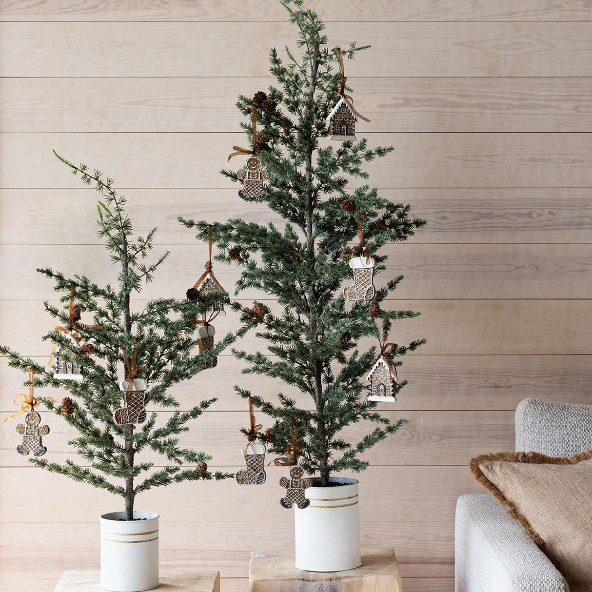 Pepperkakehus julepynt 4 stk