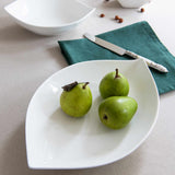 Hvit Lilje oval tallerken 4 stk