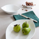 Hvit Lilje oval frokostskål 4 stk