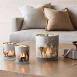 Winter Deer telysholder 2 stk
